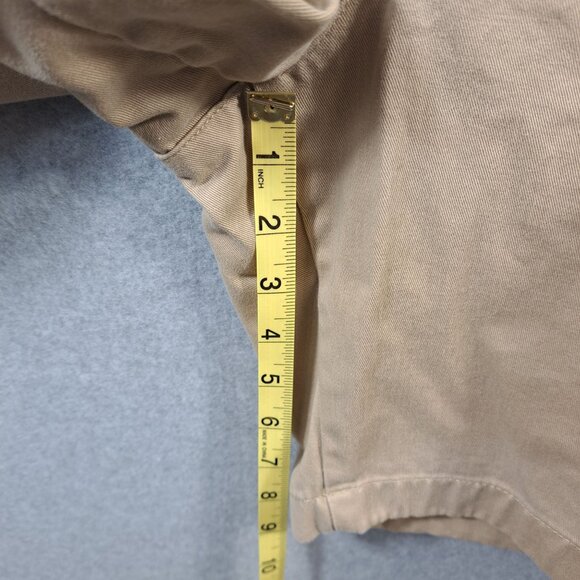 Lands End Shorts Mens 36 Traditional Fit Khaki Chino 100% Cotton Flat Front - Picture 4 of 9